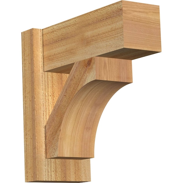 Ekena Millwork Westlake Block Rough Sawn Outlooker, Western Red Cedar, 6"W x 14"D x 14"H OUT06X14X14WTL05RWR - main